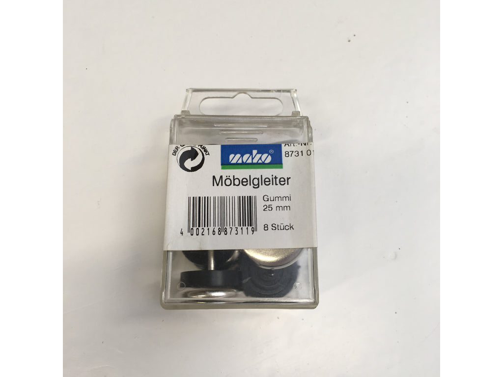 Møbelglider m/metal 1 pk