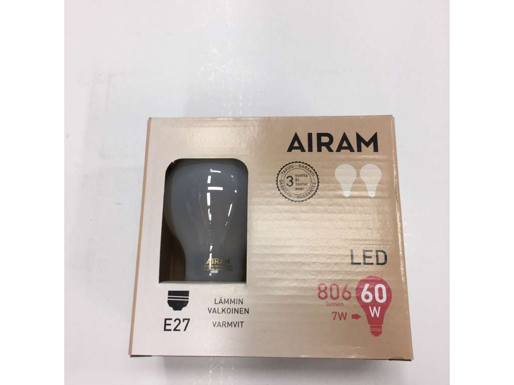 LED pære 7W E27 2 pak (60w)