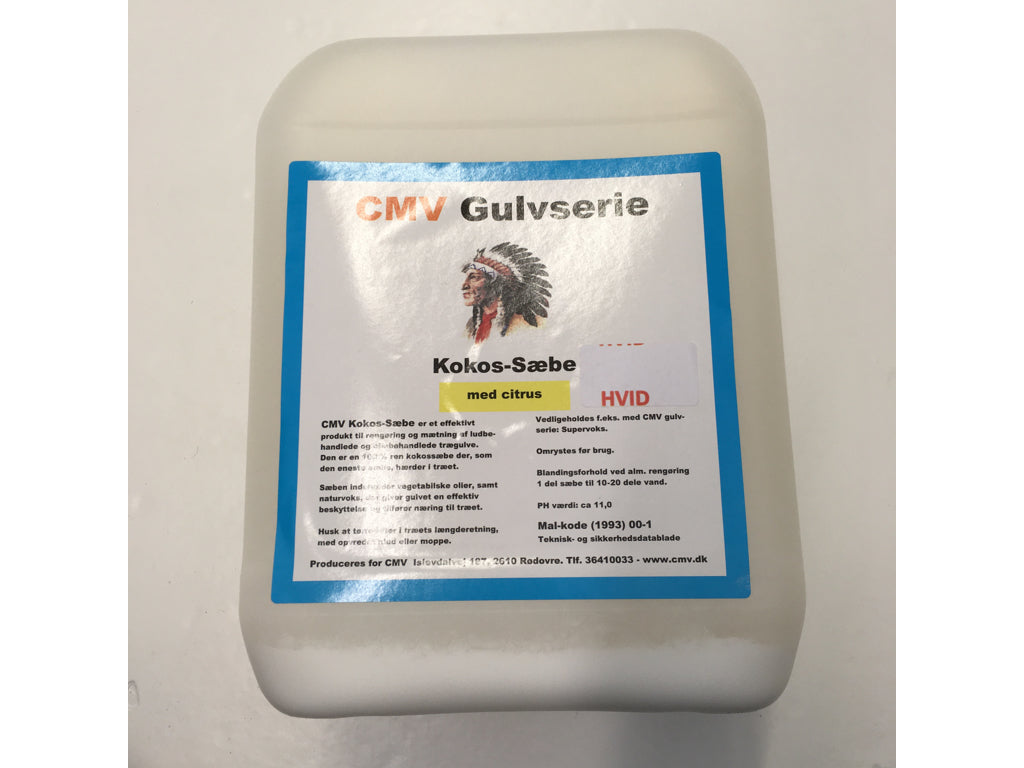 Hvid Kokossæbe m/citrus 5 ltr.