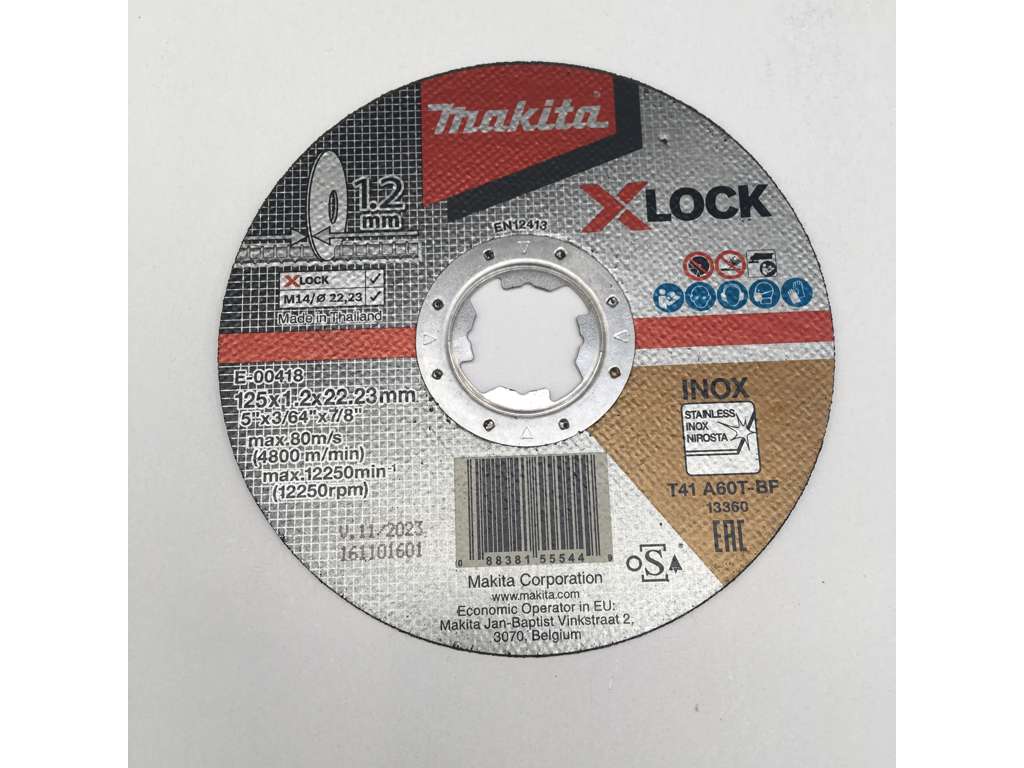 Skæreskive X-lock 125x1,2x22,23mm 10 stk.