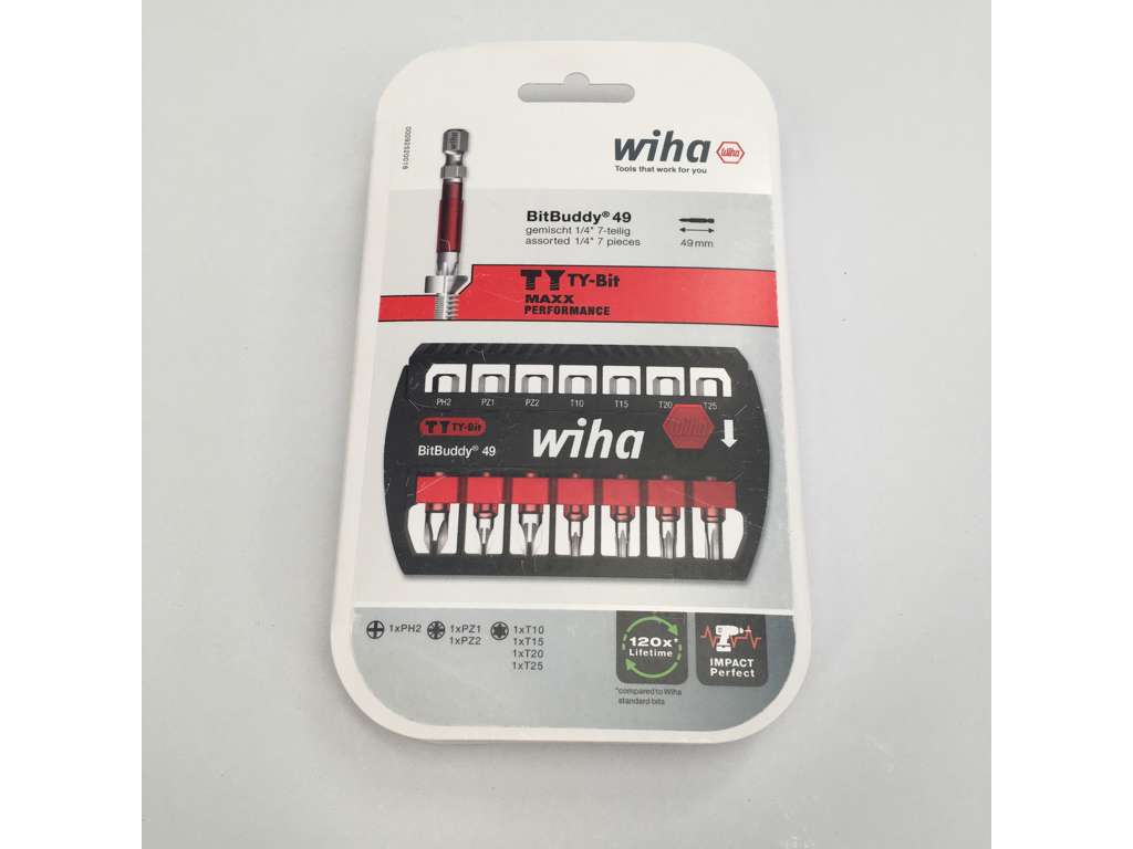 Wiha slagbitsætPH/PZ/Torx lang
