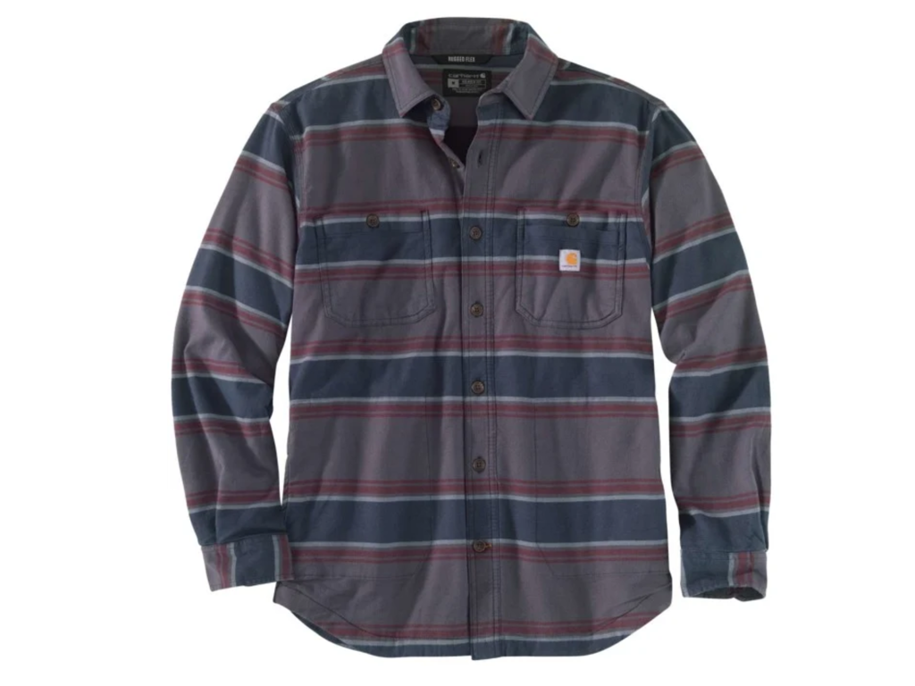 Flannel skjorte Beige/blå (malt) L